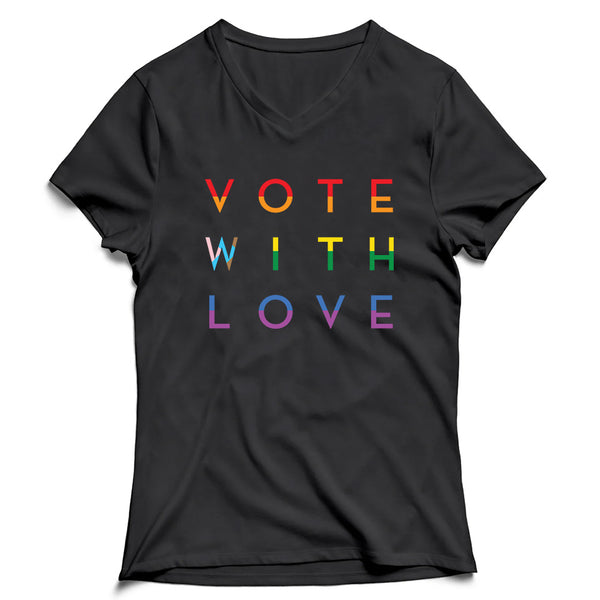 Vote With Love "Wins" Women's V-Neck